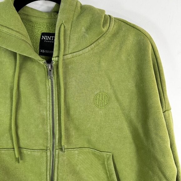 Ninth Hall Women's Green Fundamentals Epsom Wash Zip Hood Jacket Size XS - NWT - Picture 7 of 8